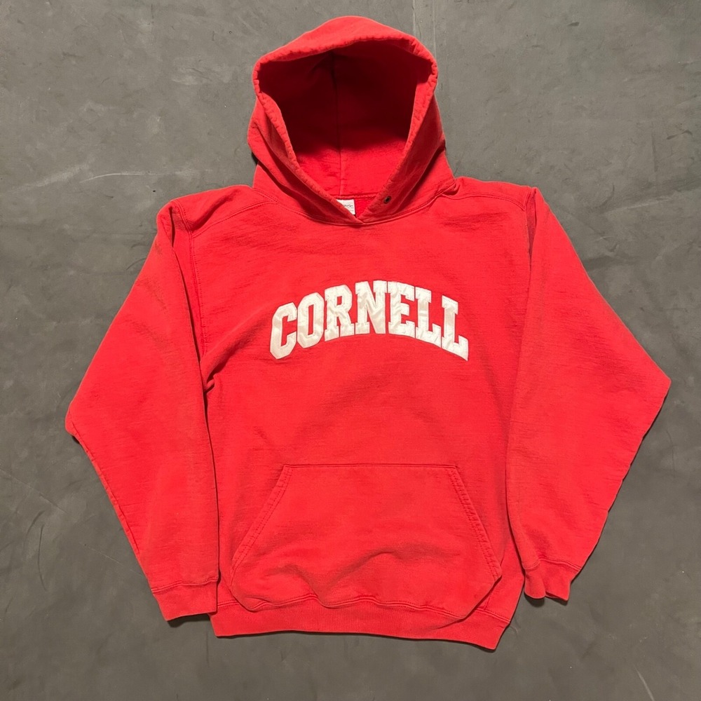 VTG Y2K Cornell University‎ Red Heavyweight Pullover Hoodie Medium Reverse Weave
